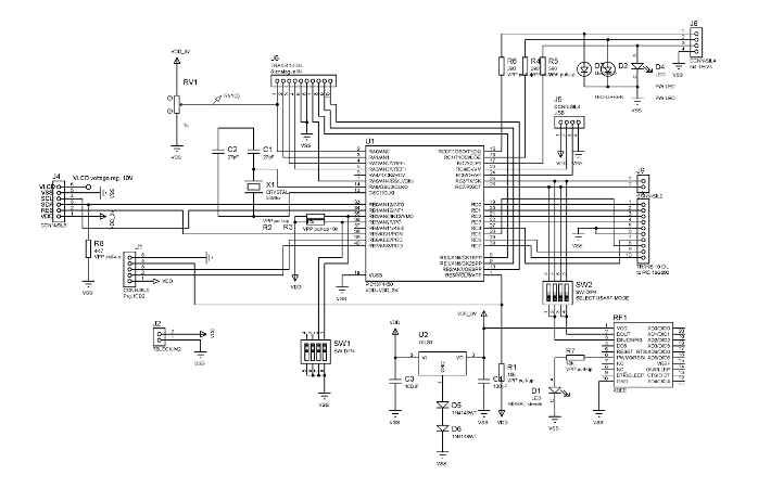 schematics  18F4550 8 channel AD 
