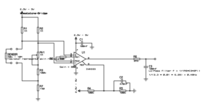 diagrama elctrica GSR con INA333