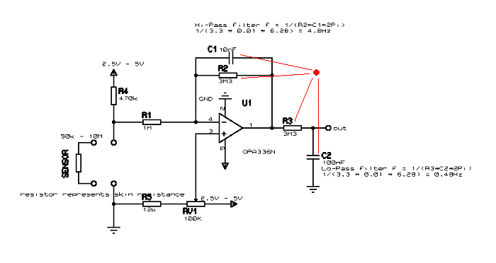 diagrama elctrica GSR con OPA336