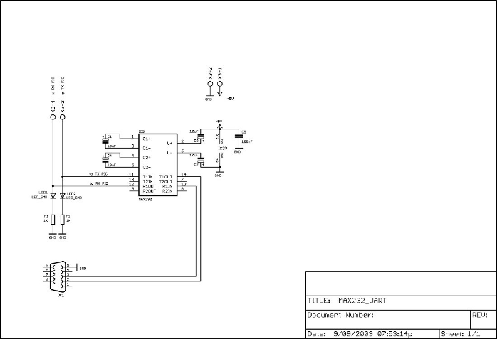 schematics MAX232 by Martin Hug